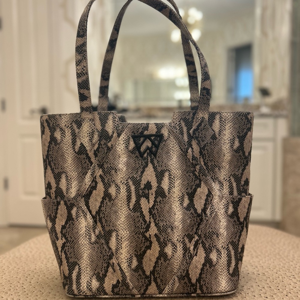 Kelly Wynne Snake Print Tote Bag